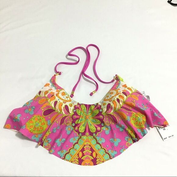 Trina Turk 2 Piece Bikini Swim Suit Size 12 - Picture 6 of 13